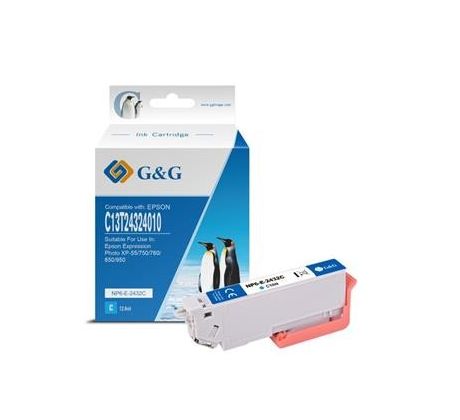 alt. kazeta G&G pre EPSON C13T24324010 XP-750 / XP-850 (13,8ml/C) (NP-R-2432XLC)