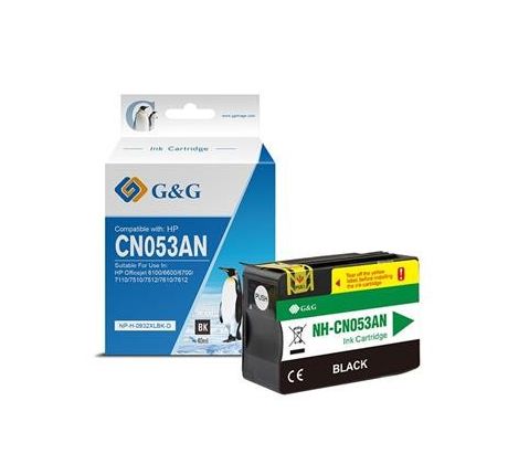 alt. kazeta G&G pre HP 932XLBK CN053AE OfficeJet 6100 ePrinter H611a / Officejet 6600 / Officejet 6700 (40ml/BK) (NP-H-0932XLBK(HP932X)