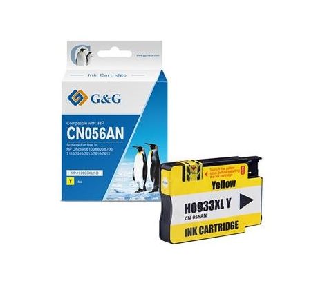 alt. kazeta G&G pre HP 933XLY CN056AE OfficeJet 6100 ePrinter H611a / Officejet 6600 / Officejet 6700 (16ml/Y) (NP-H-0933XLY(HP932XL)