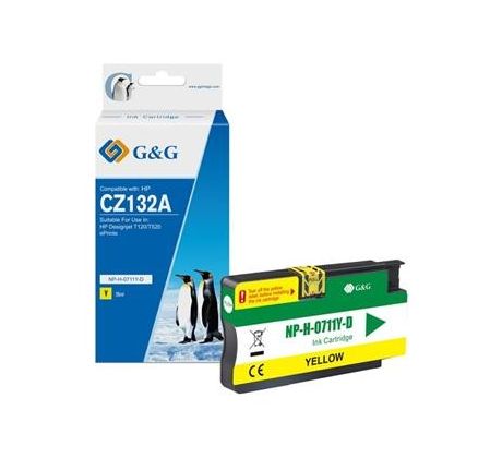 alt. kazeta G&G pre HP CZ132A(HP 711) Desingnjet T120 / T520 (29ml/Y) (NP-H-0711Y(HP711)