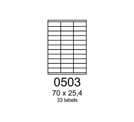 etikety RAYFILM 70x25,4 univerzálne zelené R01200503F (1.000 list./A4) (R0120.0503F)