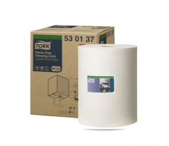 Čistiaca utierka 1-vrstv. TORK Heavy-Duty biela, návin 107 m, W2