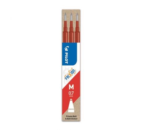 Náhradná náplň do gumovacieho rollera PILOT Frixion 0,7 mm červená 3ks
