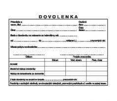 Tlačivo Dovolenka, samoprepis, A6