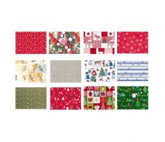 Vianočný baliaci papier, mix motívov 70cmx2m