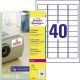 Etikety odolné na špeciálne použitie s trojnásobnou lepivosťou Avery 45,7x25,4mm biele