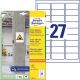 Etikety univerzálne 63,5x29,6mm Avery A4, silne lepivé 20 hárkov