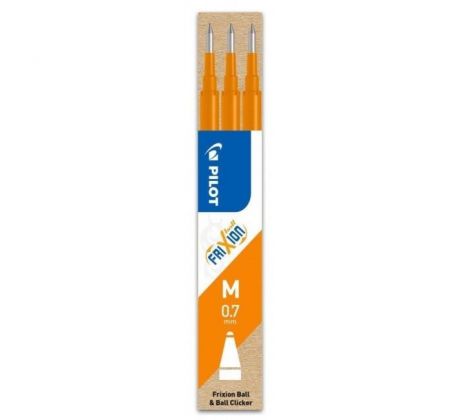 Náhradná náplň do gumovacieho rollera PILOT Frixion 0,7 mm oranžová 3ks