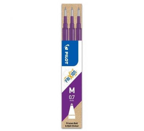 Náhradná náplň do gumovacieho rollera PILOT Frixion 0,7 mm fialová 3ks