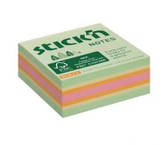 Samolepiaci bloček mini, 51x51 mm, lesný mix pastelových farieb, 240 lístkov