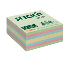 Samolepiaci bloček, 76x76 mm, lesný mix pastelových farieb, 400 lístkov