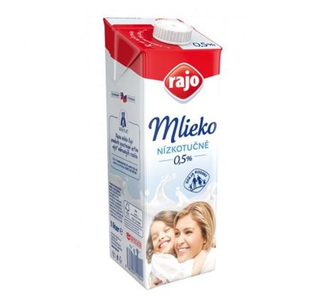 Trvanlivé mlieko RAJO nízkotučné 0,5% 1 ℓ