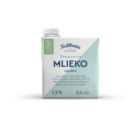 Trvanlivé mlieko Žitnoostrovské Kukkonia bezlaktózové 1,5% 0,5 ℓ