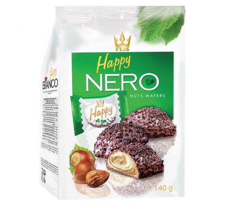 Oblátky HAPPY NERO s mliečno - orieškovou náplňou 140 g