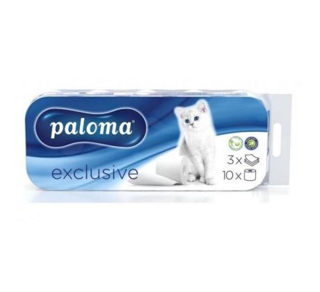 Toaletný papier 3-vrstvový PALOMA EXCLUSIV biely 10 ks
