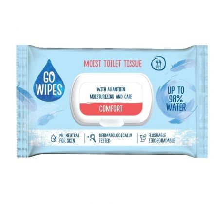 Vlhčený toaletný papier Comfort, s alantoínom s upokojujúcim účinkom 44ks