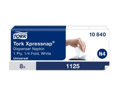 Papierové servítky 1-vrstv. TORK Xpressnap Snack. biele N4 (8x1125ks)