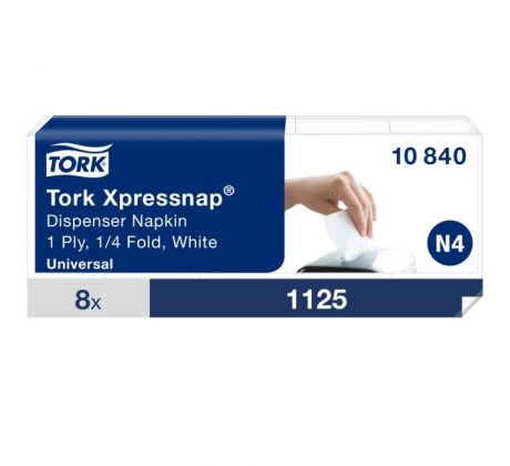Papierové servítky 1-vrstv. TORK Xpressnap Snack. biele N4 (8x1125ks)