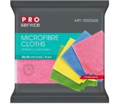 Utierky z mikrovlákna univerzálne, 38x38cm, 4ks, ružová, žltá, modrá, zelená