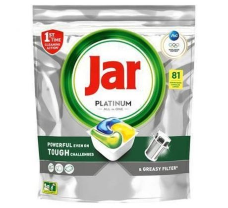 JAR tablety do umývačky riadu Platinum All in One Lemon 81 ks