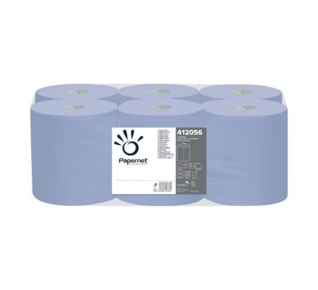 Papierové utierky v roliach Papernet blue so stredovým odvíjaním , návin 135 m (6 ks)