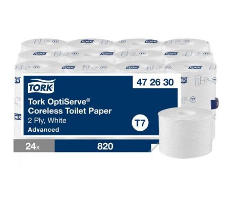 Toaletný papier bezdutinkový advanced 2-vrstv. TORK OptiServe T7