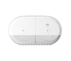 Zásobník Tork SmartOne® mini dvojitý na toaletný papier v kotúči, biely T9