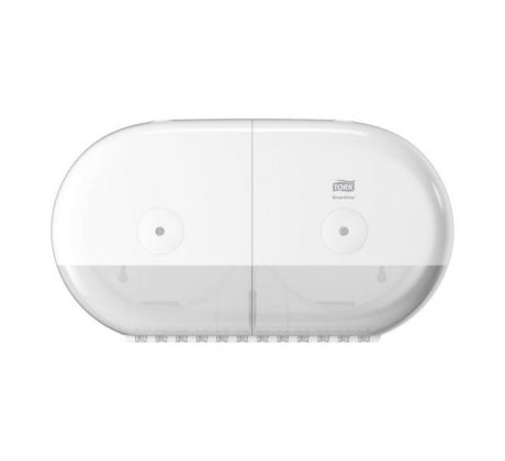 Zásobník Tork SmartOne® mini dvojitý na toaletný papier v kotúči, biely T9