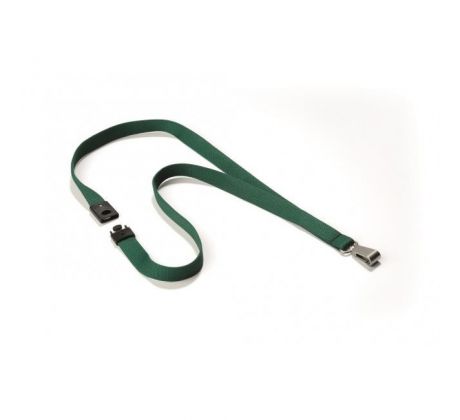 Závesný remienok DURABLE SOFT COLOUR 15mm tmavozelený 10ks
