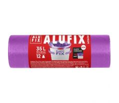 Vrecia na odpadky zaťahovacie Elastic FIX LDPE 53x60cm 35 ℓ/12ks 22mic fialové