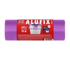 Vrecia na odpadky zaťahovacie Elastic FIX LDPE 64x70cm 60 ℓ/10ks 22mic fialové