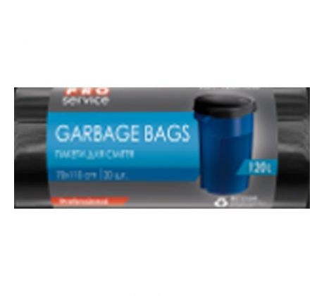 Vrecia na odpadky 70x110cm, LDPE, 120 ℓ, 21 mic, 20 ks čierne