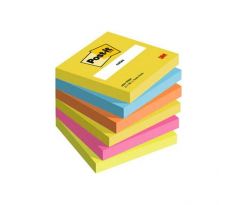 Samolepiaci bloček Post-it ENERGETIC 76x76mm, 6x100 lístkov