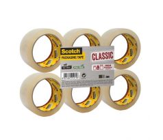 Baliaca lepiaca páska Scotch , neobsahuje PVC, priehľadná, 48 mm x 50 m, 6 roliek