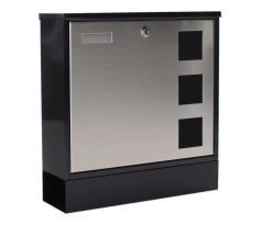 Poštová schránka Design Mailbox, nerez/čierna