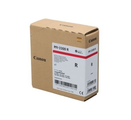 kazeta CANON PFI-3300R Red iPF PRO-2600/4600/6600 (330 ml) (6438C001)
