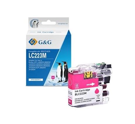 alt. kazeta G&G pre BROTHER LC223M MFC-J5320DW / DCP-J4120DW / MFC-J4420DW / MFC-J4425DW / MFC-J4620DW (10.6ml/M) (NP-B-0223M)