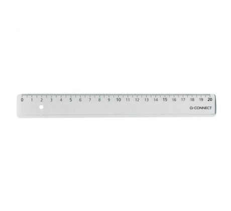 Pravítko Q-CONNECT 20cm transparentné