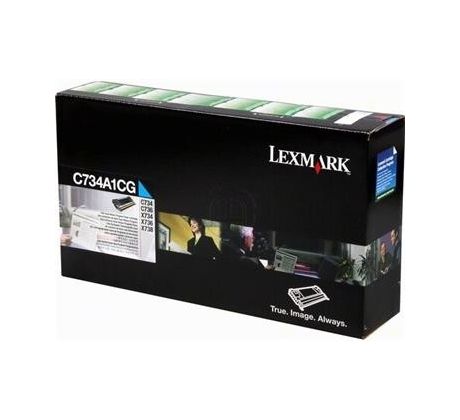 Toner Lexmark C734, C736, X734, X736, X738 CYAN (6000 str.) (C734A1CG)