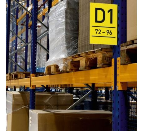 Magnetické značenie uličky A4, na výšku, transparentné Magnetické značenie uličky