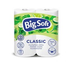 Kuchynské utierky 2-vrstvové Big Soft Classic 2ks, 10,5m