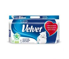 Toaletný papier 3-vrstvový Velvet jemne biely 8ks, 18,3m