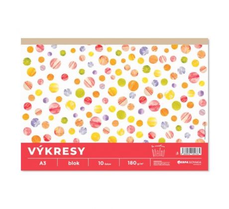 Výkresy 180g, A3 10 ks v bloku