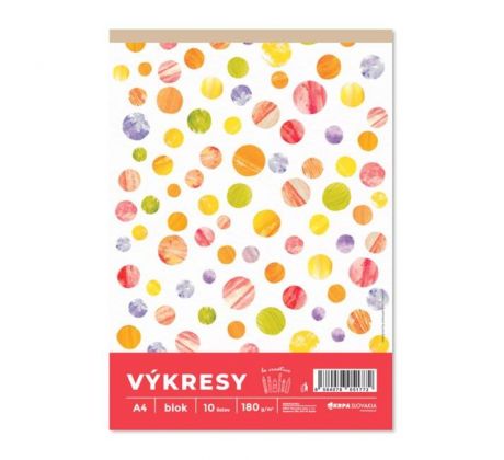 Výkresy 180g, A4 10 ks v bloku