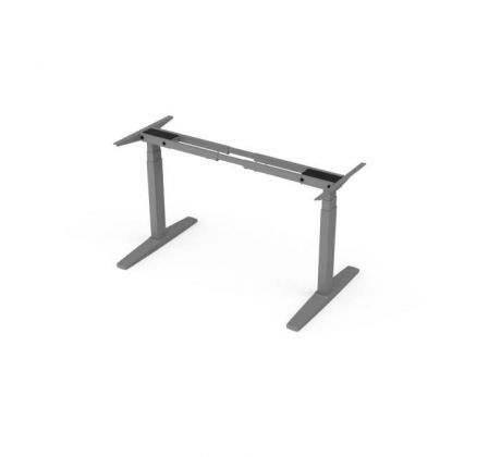 Stolová podnož BASIC, výškovo nastaviteľná, 2-motorová, 120-160cm x80 cm, farba sivá RAL 9006