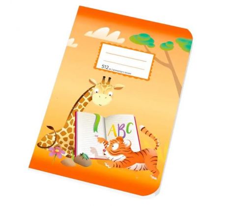 Zošit 512, A5, 10 listov, linajkový s 2 pomocnými linkami