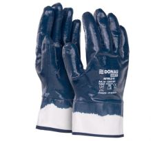 Rukavice nitrilové DONAU SAFETY Nitrile 03, kat. II bielo-námornícke modré veľ. 10