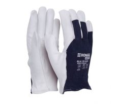 Rukavice pracovné kombinované DONAU SAFETY bielo-námornícke modré veľ. 10/XL