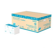 Papierové utierky skladané ZZ V-fold 2-vrstvové biele 23x23cm (20bal.)