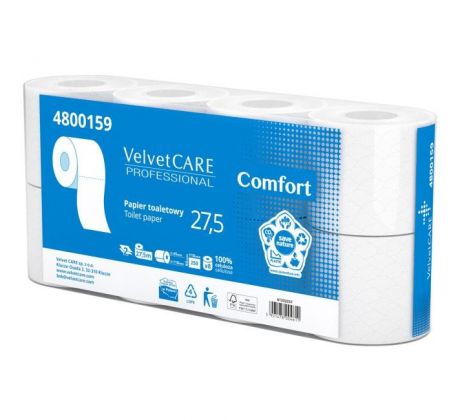 Toaletný papier 2-vrstvový VELVET CARE Comfort 27,5m (8ks)
